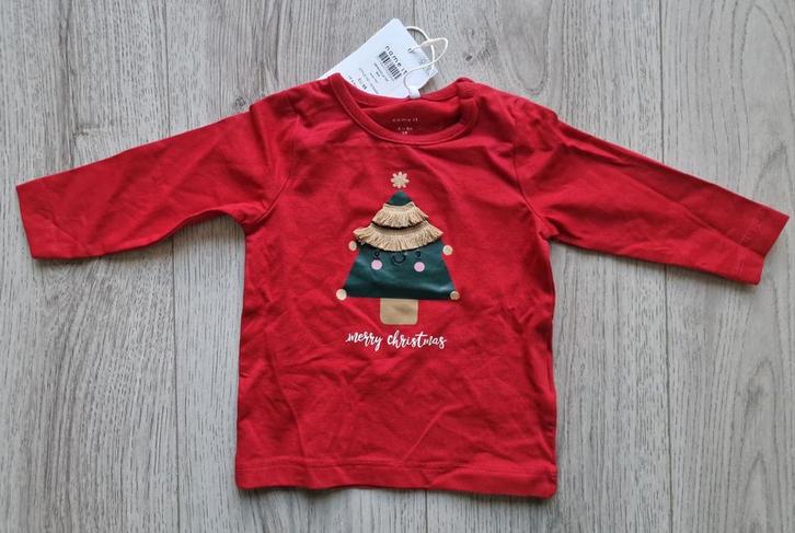 Kerstshirt name it shirtje kerst tshirt name it christmas, Kinderen en Baby's, Babykleding | Maat 68, Nieuw, Meisje, Shirtje of Longsleeve