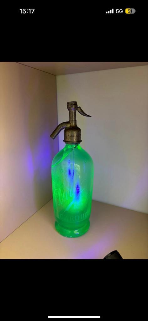 Antieke spuitfles van uranium glas, Antiek en Kunst, Antiek | Glas en Kristal, Ophalen of Verzenden