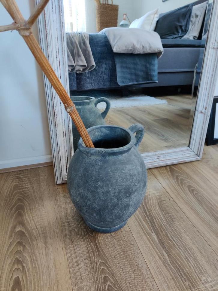 Stoere landelijke aardewerk kruik / vaas., Huis en Inrichting, Woonaccessoires | Vazen, Zo goed als nieuw, Overige kleuren, Minder dan 50 cm