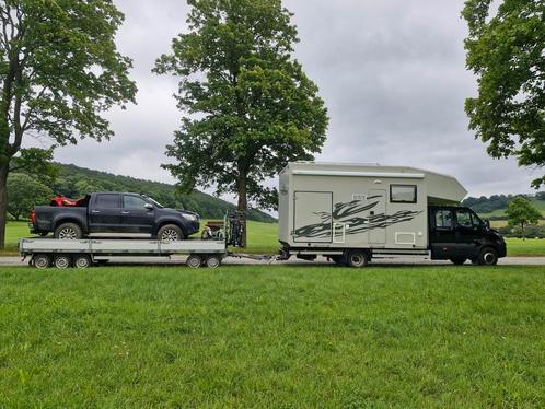 Iveco daily container carrier, camperunit en open laadbak, Caravans en Kamperen, Campers, Bedrijf, Half-integraal, Ophalen