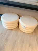 2x XL Teddy poef wit xenos 55x55x32 cm, Huis en Inrichting, Ophalen of Verzenden, Zo goed als nieuw, Rond, Minder dan 50 cm