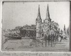 Ets van Ludo Oostpoort Delft 1982, Antiek en Kunst, Ophalen of Verzenden