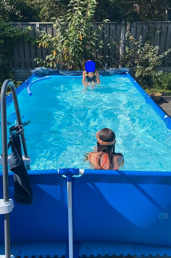 Zwembad, met zgan zoutwatersysteem en zandfilterpomp, Tuin en Terras, Zwembaden, Gebruikt, Minder dan 80 cm, 200 tot 400 cm, Rechthoekig