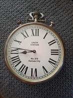 Vintage Look Wandklok - Union Station Kansas City, Huis en Inrichting, Woonaccessoires | Klokken, Ophalen of Verzenden, Gebruikt
