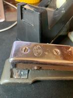Vintage Bureau Accessoires Set - 3 Stuks - Nietmachine, Plak, Ophalen of Verzenden