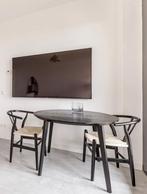 EETTAFEL EN STOELEN, Huis en Inrichting, Stoelen, Ophalen, Gebruikt, Twee, Zwart