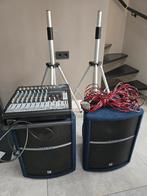 Europower PMP500 mengpaneel met 2 Pulse speakers op statief, Muziek en Instrumenten, Versterkers | Keyboard, Monitor en PA, Ophalen of Verzenden