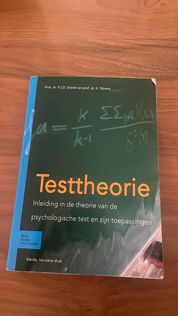 Testtheorie - Drenth & Sijtsma beschikbaar voor biedingen