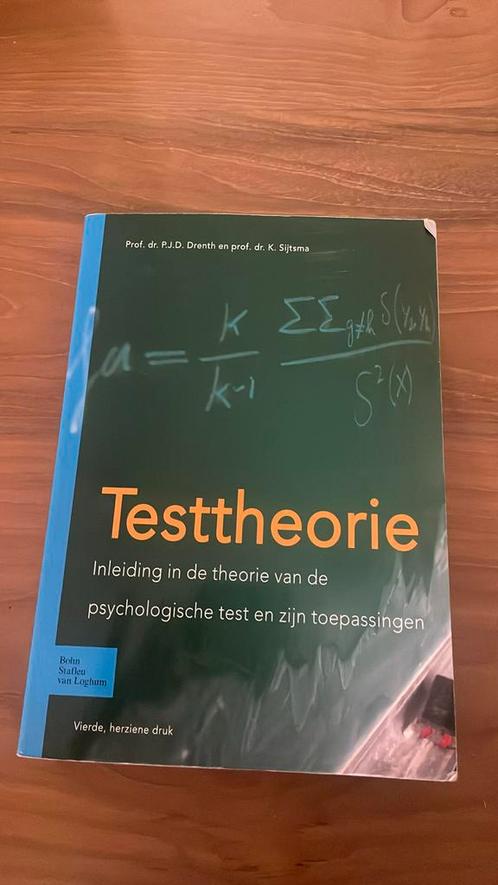 Testtheorie - Drenth & Sijtsma, Boeken, Studieboeken en Cursussen, Zo goed als nieuw, Ophalen of Verzenden