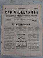 Maandblad Radio-Belangen N 1 van eerste jaargang juni 1939, Ophalen of Verzenden, 1920 tot 1940, Nederland, Krant