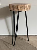 Bijzettafel acaciahout, 45 tot 60 cm, Minder dan 55 cm, Rond, Nieuw