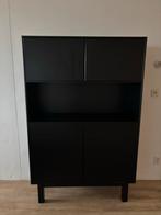 Wandkast Wood Finca Zwart - Moet weg!, Huis en Inrichting, Kasten | Buffetkasten, Ophalen, Overige materialen, Gebruikt, 100 tot 150 cm