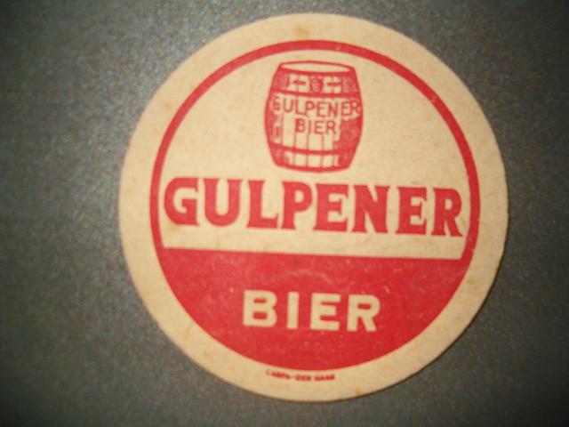*Gulpener 6 : Vooroorlogs : R/V : 90 mm, 2 mm dik, Ophalen of Verzenden, Gebruikt, Viltje(s), Overige merken