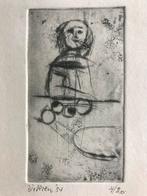 Jef Diederen, ets, meisje, Ophalen of Verzenden