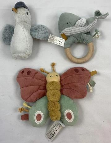 Little Dutch Knijpspeeltje + Ringrammelaar + vlinder 3 stuks beschikbaar voor biedingen