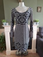 Eroke zwart crème jurk IT 42 NL 38 M gratis verzenden in NL, Maat 38/40 (M), Verzenden, Zwart, Zo goed als nieuw