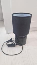 Zwarte Tafellamp voor Nachtkastje, Stof, Ophalen of Verzenden, Zo goed als nieuw, Modern