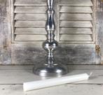 Vernikkeld metalen kandelaar robuust en vintage, 25 tot 50 cm, Ophalen of Verzenden, Zo goed als nieuw, Metaal
