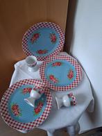 La Rose ontbijtset borden eierdopjes *eureka*, Ophalen of Verzenden, Zo goed als nieuw, Bord(en), Overige stijlen