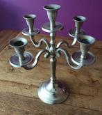Antieke zilveren 5 arms kandelaar, Antiek en Kunst, Ophalen of Verzenden, Zilver