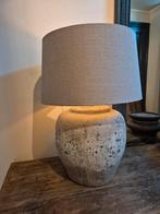 Grote kruiklamp, met taupe l/ zandkleurige kap, Ophalen, Gebruikt, Rond, 50 cm of meer