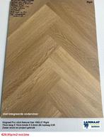 Visgraat Pvc click Natural Oak Dark + integreerde ondervloer, Bruin, 75 m² of meer, Visgraat Pvc click met integreerde ondervloer