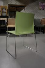 10 sterke groene eetkamerstoelen project stapelbaar kantoor, Vijf, Zes of meer stoelen, Metaal, Zo goed als nieuw, Ophalen