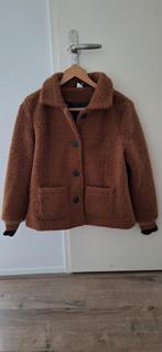 Cognackleurige boucle jas maat 38/40, Maat 38/40 (M), Bruin, Ophalen of Verzenden, Onbekend