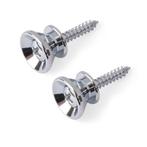 Chrome Strap Buttons (set van 2) met schroeven, Ophalen of Verzenden, Nieuw, Elektrische gitaar