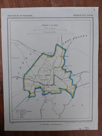 19 / Gemeente Goor Overijssel Litho uit 1865 door J. Kuyper beschikbaar voor biedingen