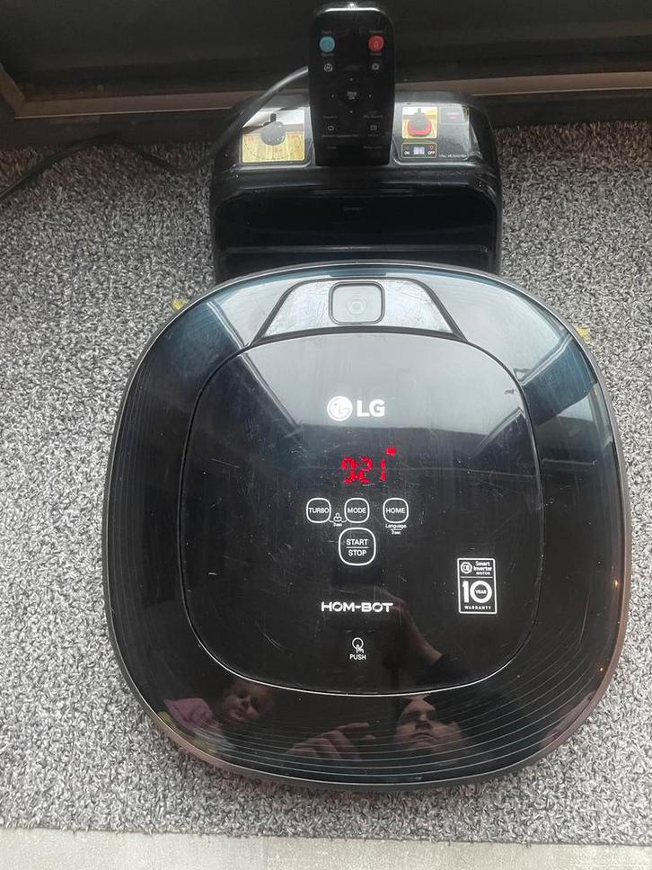 LG Hom-Bot Robotstofzuiger - Werkt Prima!, Witgoed en Apparatuur, Stofzuigers, Gebruikt, Robotstofzuiger, Reservoir, Ophalen of Verzenden