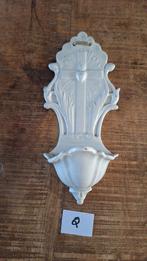 (Q) Antieke grote porseleinen wijwaterbak brandend hart, Antiek en Kunst, Antiek | Religie, Ophalen of Verzenden