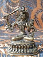 Mooi zwaar oud brons beeldje uit India van Shiva 10 cm.