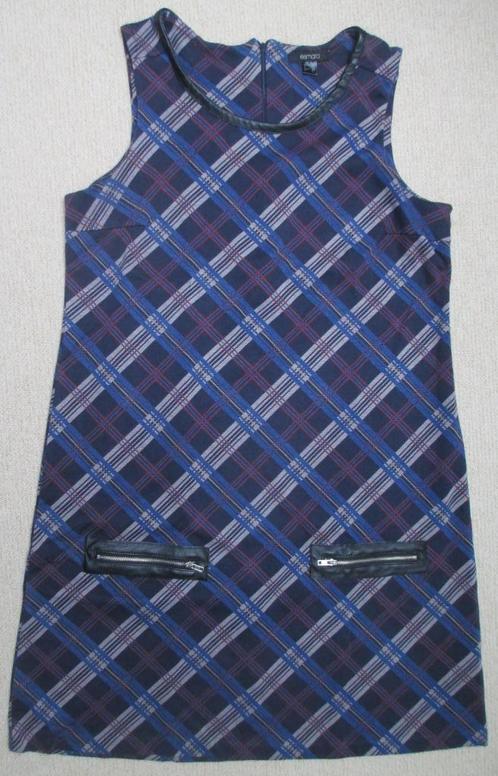 Donderblauwe geruite Esmara Dames Jurk maat L42, Kleding | Dames, Jurken, Zo goed als nieuw, Maat 38/40 (M), Blauw, Boven de knie