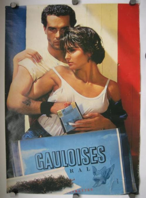 Affiche: Gauloises R.A.L. Cigarettes, Verzamelen, Posters, Gebruikt, Reclame, Rechthoekig Staand, Ophalen of Verzenden