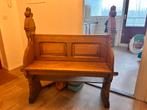 Houten kerkbankje met unieke details, Huis en Inrichting, Banken | Sofa's en Chaises Longues, Ophalen, Gebruikt, 150 tot 200 cm