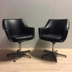 TOTALE LEEGVERKOOP Set jaren 60 70 vintage skai draaistoelen, Huis en Inrichting, Stoelen, Ophalen, AP Originals, Gebruikt, Twee