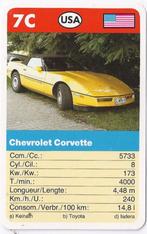 Kw2246 autokaartje 7c -- chevrolette corvette, Ophalen of Verzenden, Zo goed als nieuw, Auto's