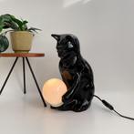 vintage LAMP porselein kat poes MidCentury design retro MCM, Gebruikt, Ophalen of Verzenden, Vintage Mid Century Modern PostModern retro design