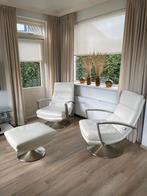 Leren fauteuil met poef Henders & Hazel, Huis en Inrichting, Fauteuils, Ophalen