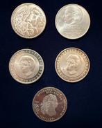 5x Zilveren 50 Gulden Beatrix Herdenkingsmunten, Ophalen, Koningin Beatrix, Zilver, Losse munt