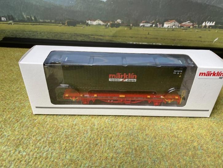 Märklin 47584 containerwagen "Marklin" Store model 2023, Hobby en Vrije tijd, Modeltreinen | H0, Nieuw, Wagon, Wisselstroom, Märklin