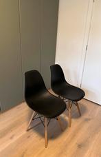 Zwarte Scandinavische Eetkamerstoelen, Huis en Inrichting, Stoelen, Ophalen, Gebruikt, Twee, Zwart