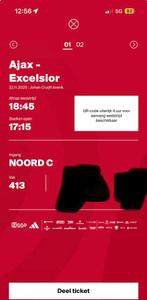 Ajax excelsior, Tickets en Kaartjes, Losse kaart, Eén persoon, November