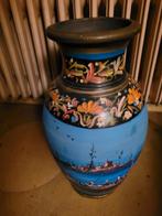 Beschilderde vaas 47 cm hoog blauwe vaas, Ophalen