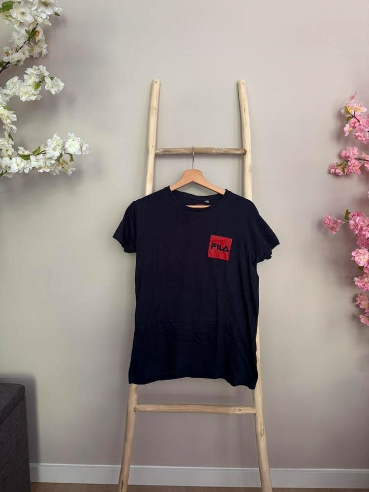FILA - T-shirt donkerblauw (S), Kleding | Heren, T-shirts, Zo goed als nieuw, Maat 46 (S) of kleiner, Blauw, Ophalen of Verzenden