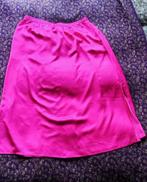 Hema fuchsiaroze satijnen rok met split en steekzak, mt L, Kleding | Dames, Rokken, Maat 42/44 (L), Ophalen of Verzenden, Zo goed als nieuw