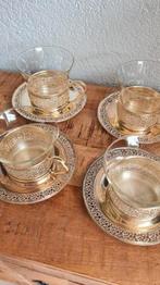 Vintage WEST GERMANY glazen theeset, Huis en Inrichting, Keuken | Servies, Ophalen of Verzenden, Glas, Overige stijlen, Glas of Glazen
