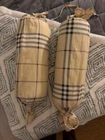Twee rolkussens burberry look, Ophalen of Verzenden, Zo goed als nieuw, Vierkant