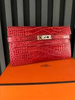 HERMES Kelly Long Wallet Bougainvillier Alligator Crossbody, Overige merken, Gebruikt, Ophalen of Verzenden, Leer